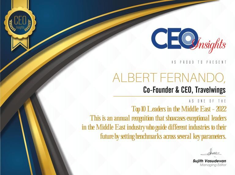 travelwings certificate