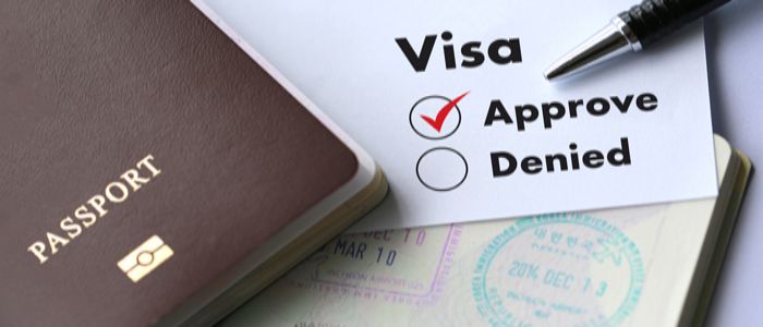 Visa approval.