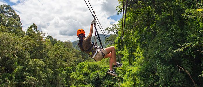 Zip Lining adventure trips, Thailand.