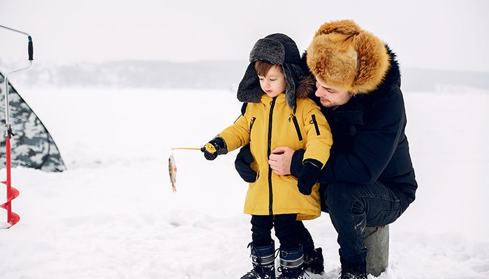 Ice fishing in Canada, a new year custom