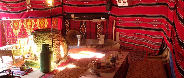 Bedouin style dinner setup, How to spend 24 hours in Dubai