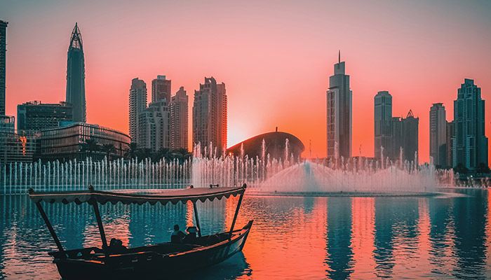 Dubai Mall Lake boat ride