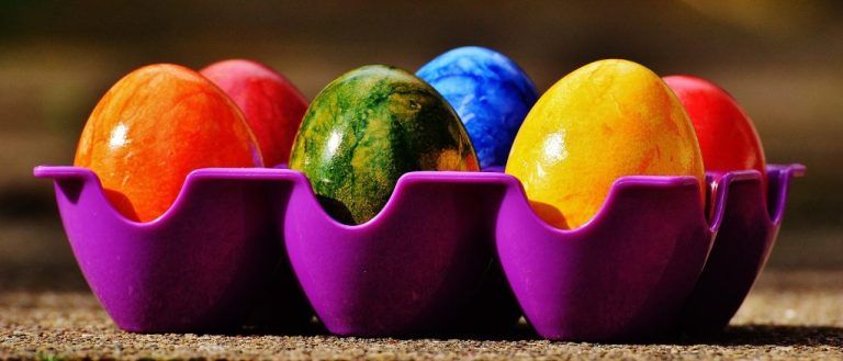 Dyeing Of Easter Eggs