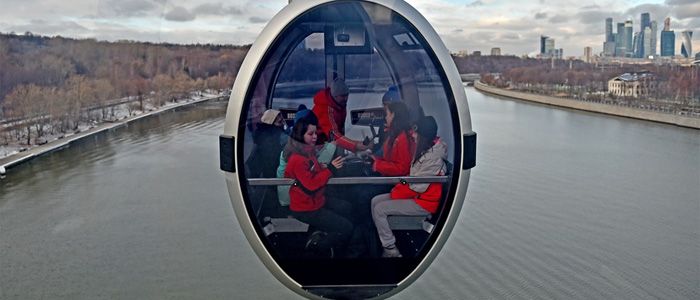 Gondola ride Moskva river