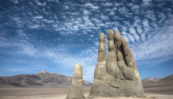 Hand in the desert, Atacama Desert