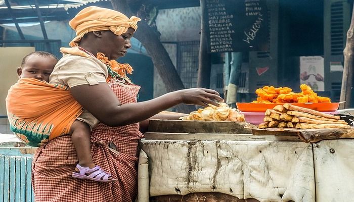 Local street food in Mombasa