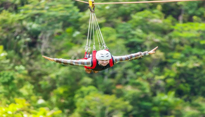 Zip line in Jebel Jais