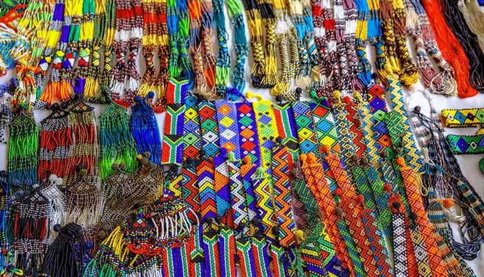 bustling markets