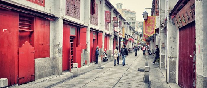 macau red street