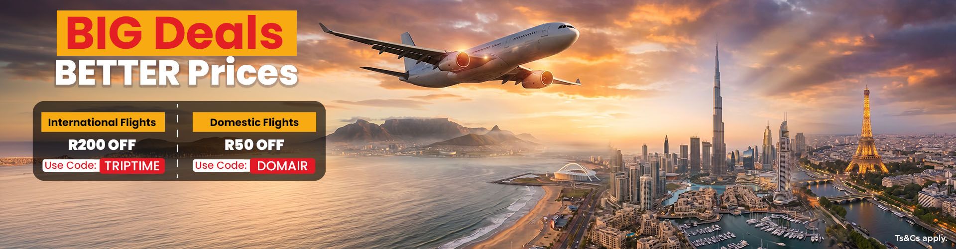 Cheap Flights Deals from South Africa